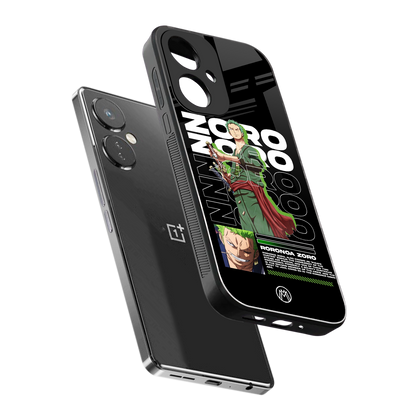 roronoa zoro back phone cover | glass case for oneplus nord ce 3
