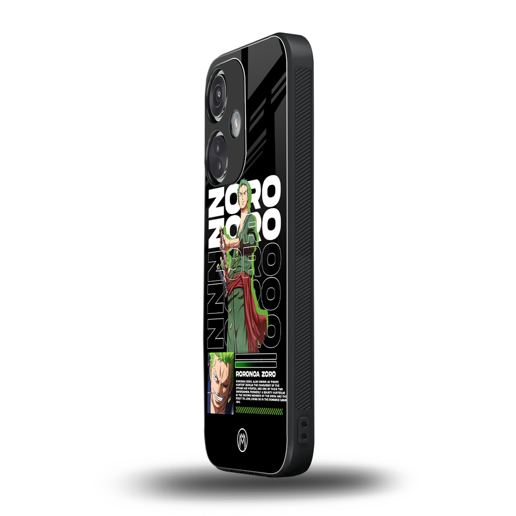 roronoa zoro back phone cover | glass case for oneplus nord ce 3