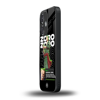 roronoa zoro back phone cover | glass case for oneplus nord ce 3