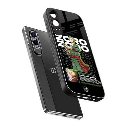 roronoa zoro back phone cover | glass case for oneplus nord ce 4 lite