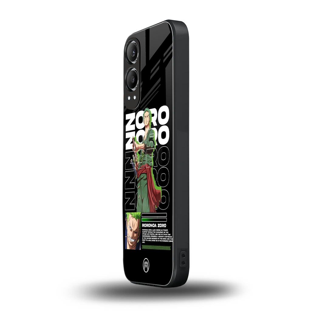 roronoa zoro back phone cover | glass case for oneplus nord ce 4 lite