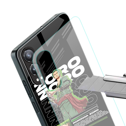 roronoa zoro back phone cover | glass case for oneplus nord ce 4 lite