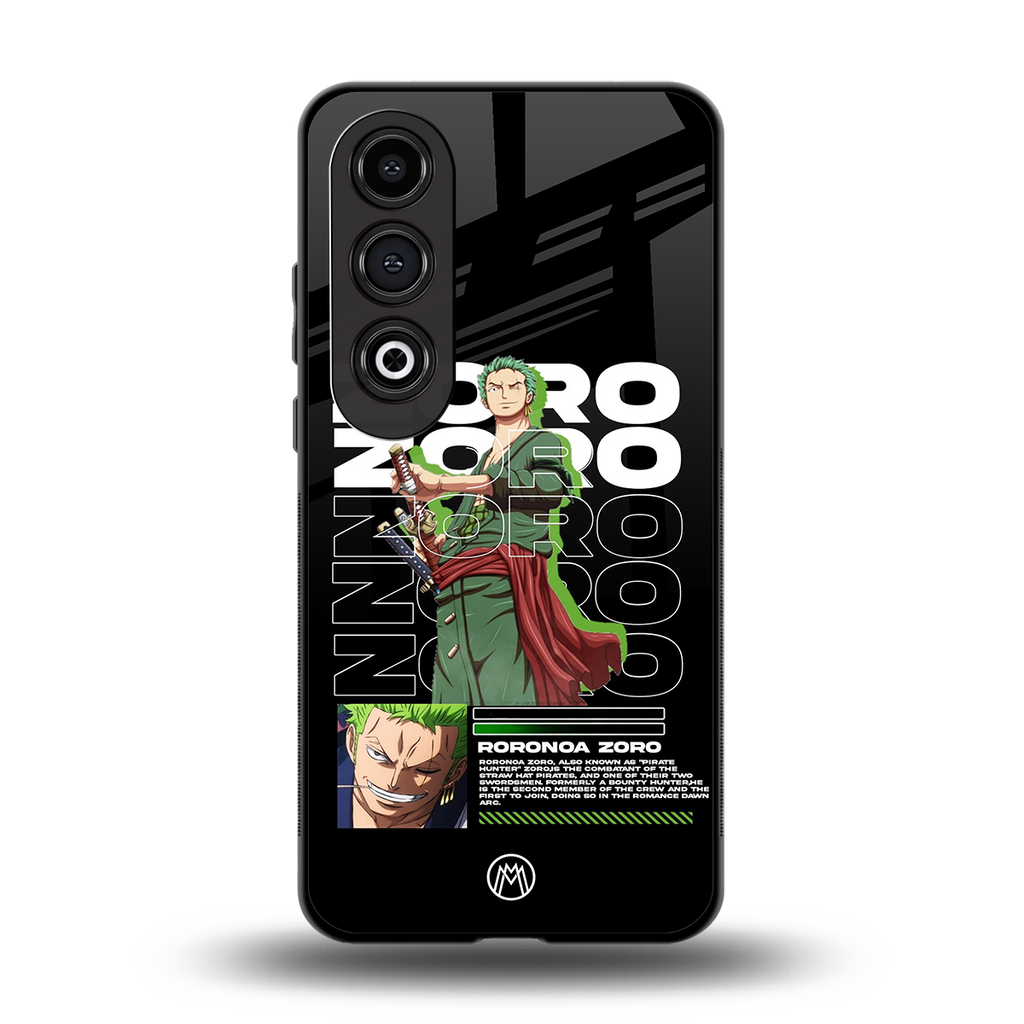 roronoa zoro back phone cover | glass case for oneplus nord ce 4