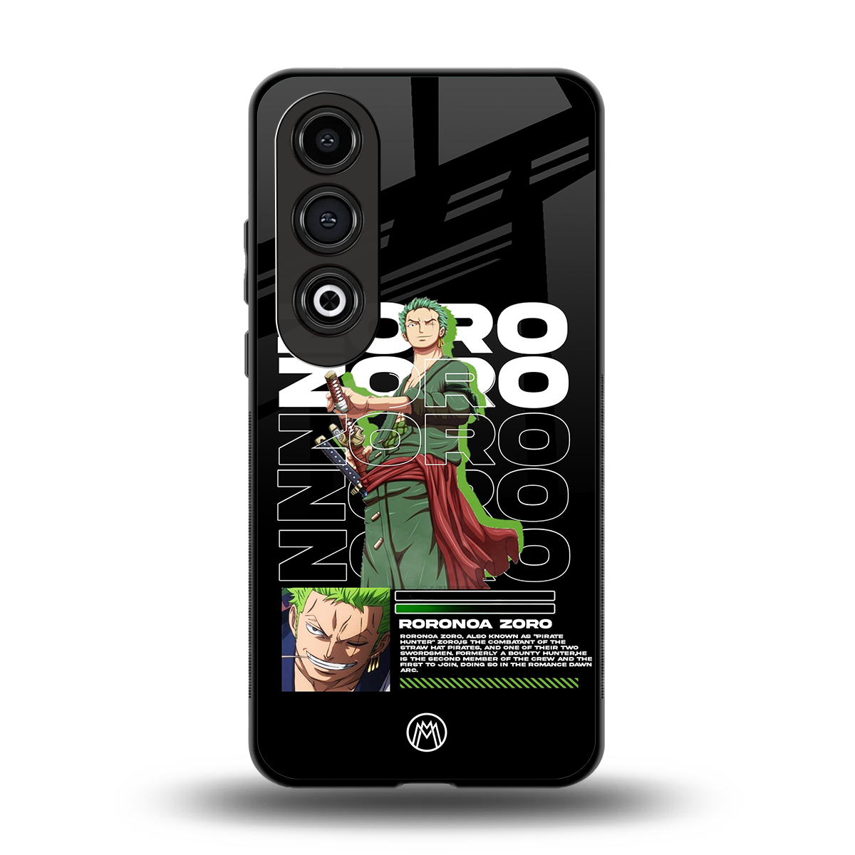 roronoa zoro back phone cover | glass case for oneplus nord ce 4