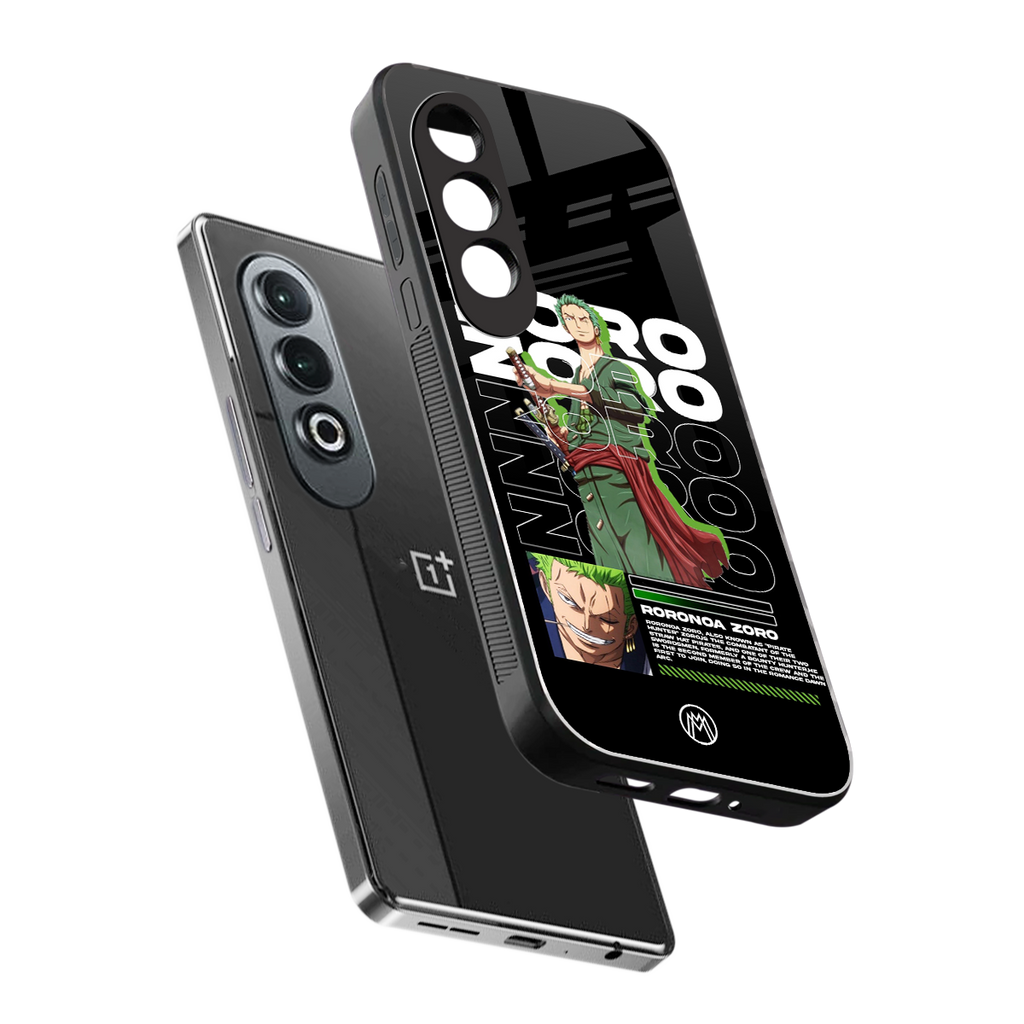 roronoa zoro back phone cover | glass case for oneplus nord ce 4
