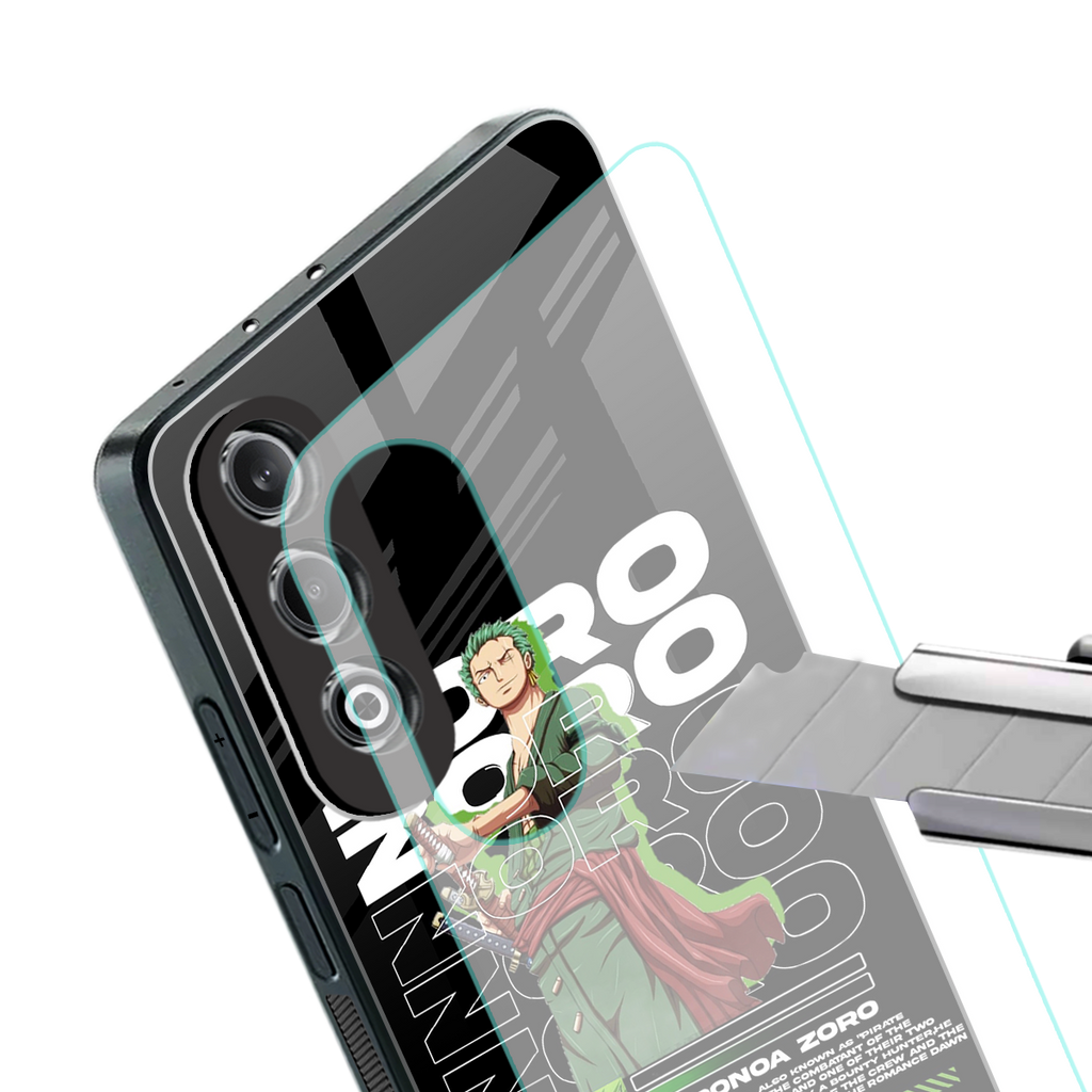 roronoa zoro back phone cover | glass case for oneplus nord ce 4