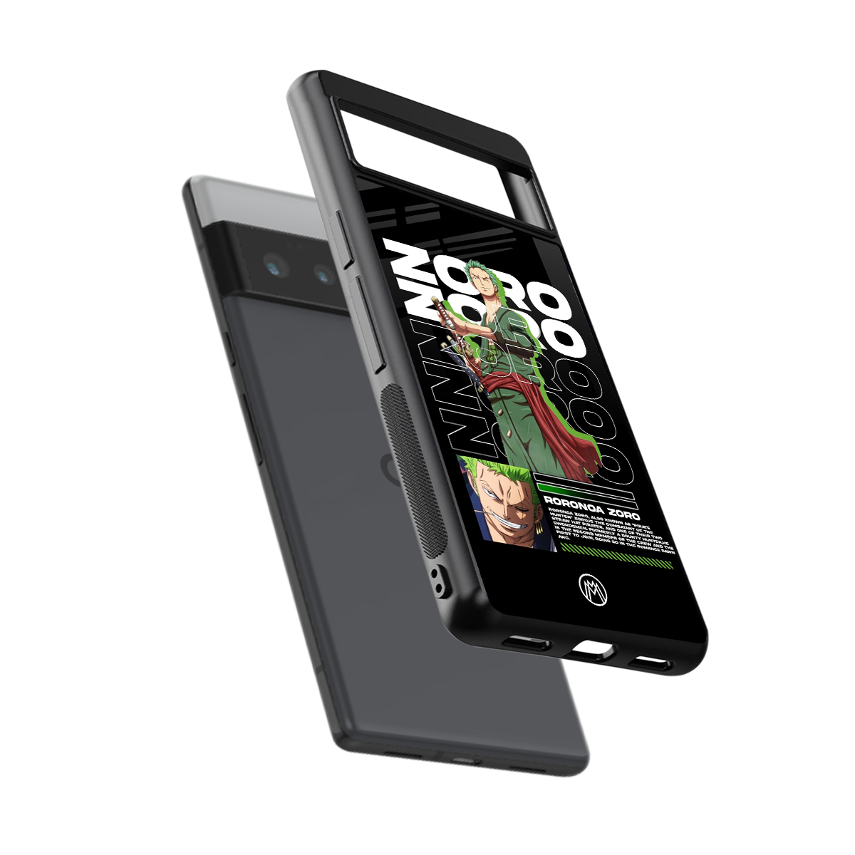 roronoa zoro back phone cover | glass case for google pixel 6 pro