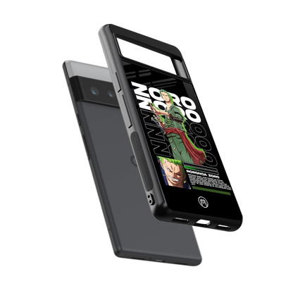 roronoa zoro back phone cover | glass case for google pixel 6 pro