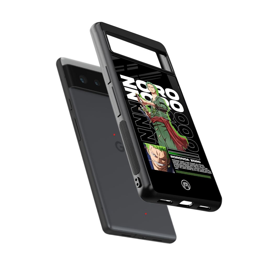 roronoa zoro back phone cover | glass case for google pixel 6