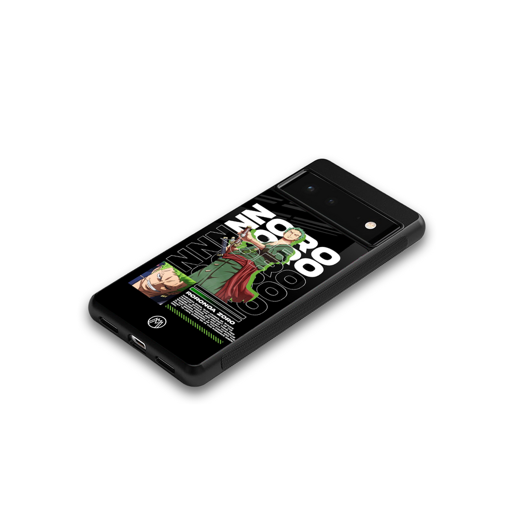roronoa zoro back phone cover | glass case for google pixel 6