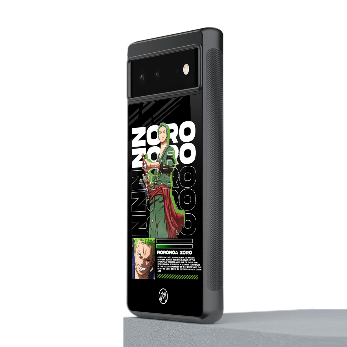 roronoa zoro back phone cover | glass case for Google Pixel 6A