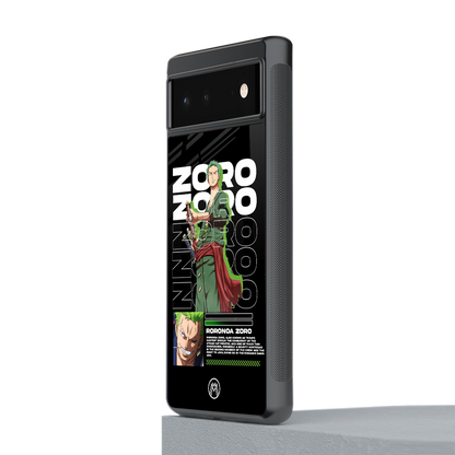 roronoa zoro back phone cover | glass case for Google Pixel 6A
