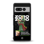 roronoa zoro back phone cover | glass case for google pixel 7 pro