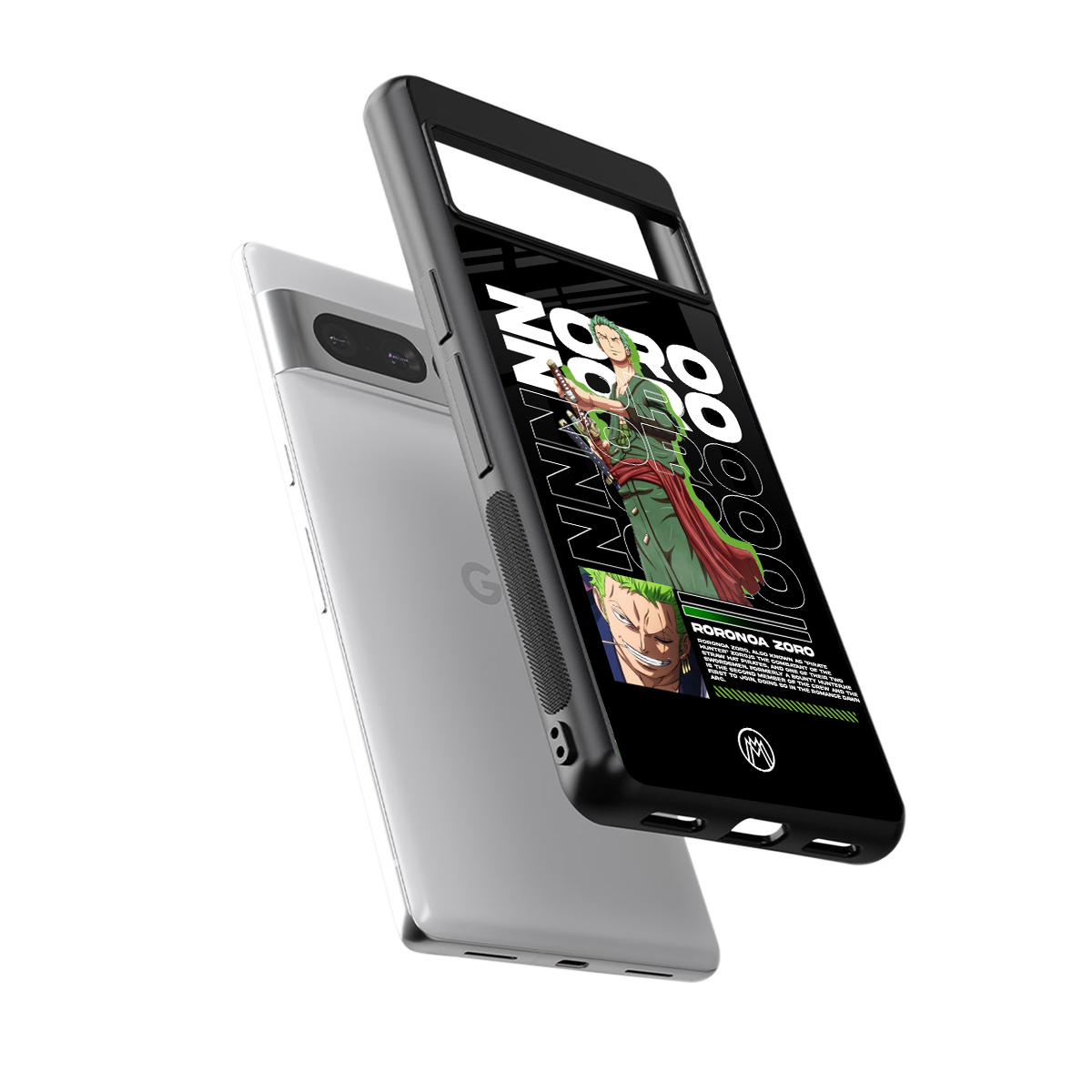 roronoa zoro back phone cover | glass case for google pixel 7 pro