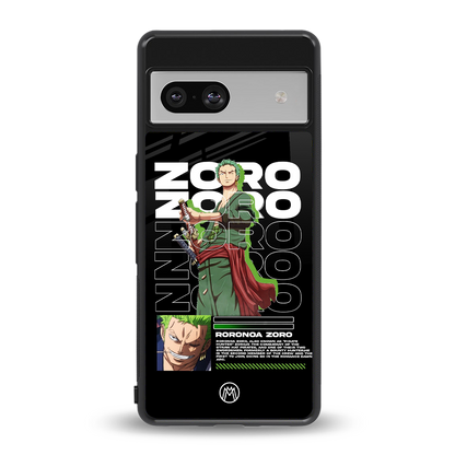 roronoa zoro back phone cover | glass case for Google Pixel 7A