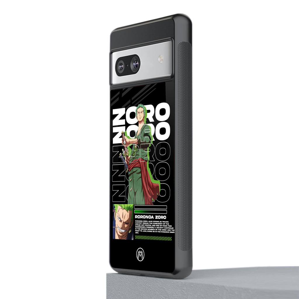 roronoa zoro back phone cover | glass case for Google Pixel 7A