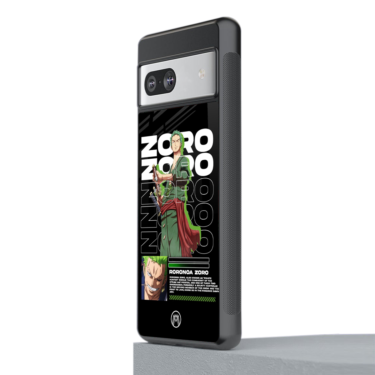roronoa zoro back phone cover | glass case for Google Pixel 7A