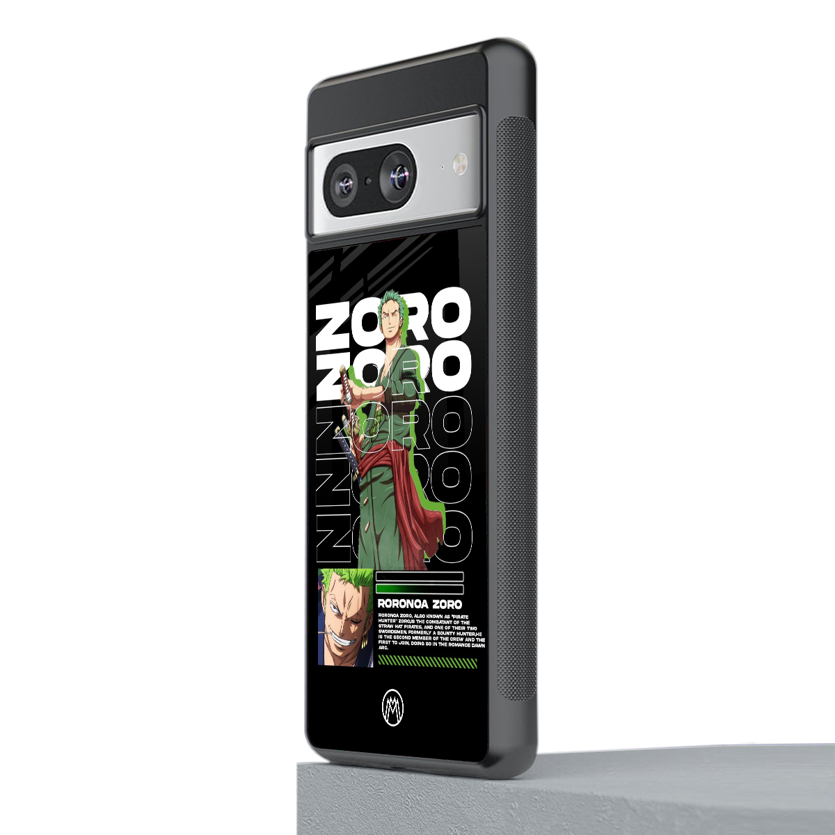 roronoa zoro back phone cover | glass case for Google Pixel 8