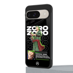 roronoa zoro back phone cover | glass case for google pixel 9