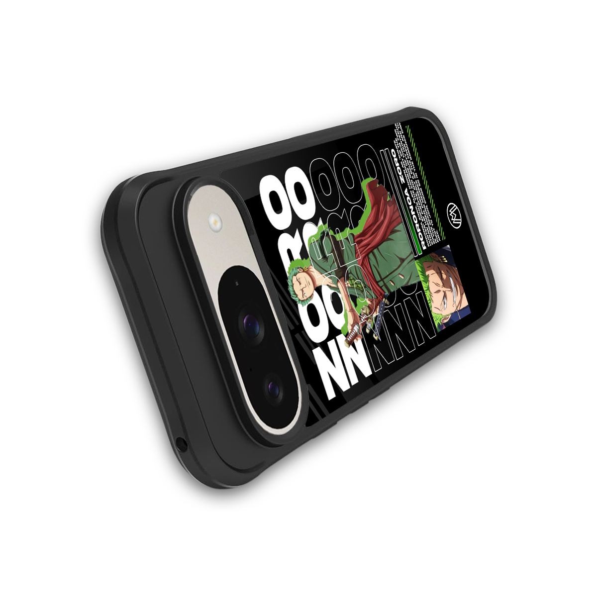 roronoa zoro back phone cover | glass case for google pixel 9