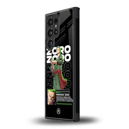 roronoa zoro back phone cover | glass case for samsung galaxy s24 ultra