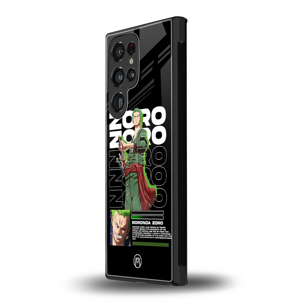 roronoa zoro back phone cover | glass case for samsung galaxy s23 ultra