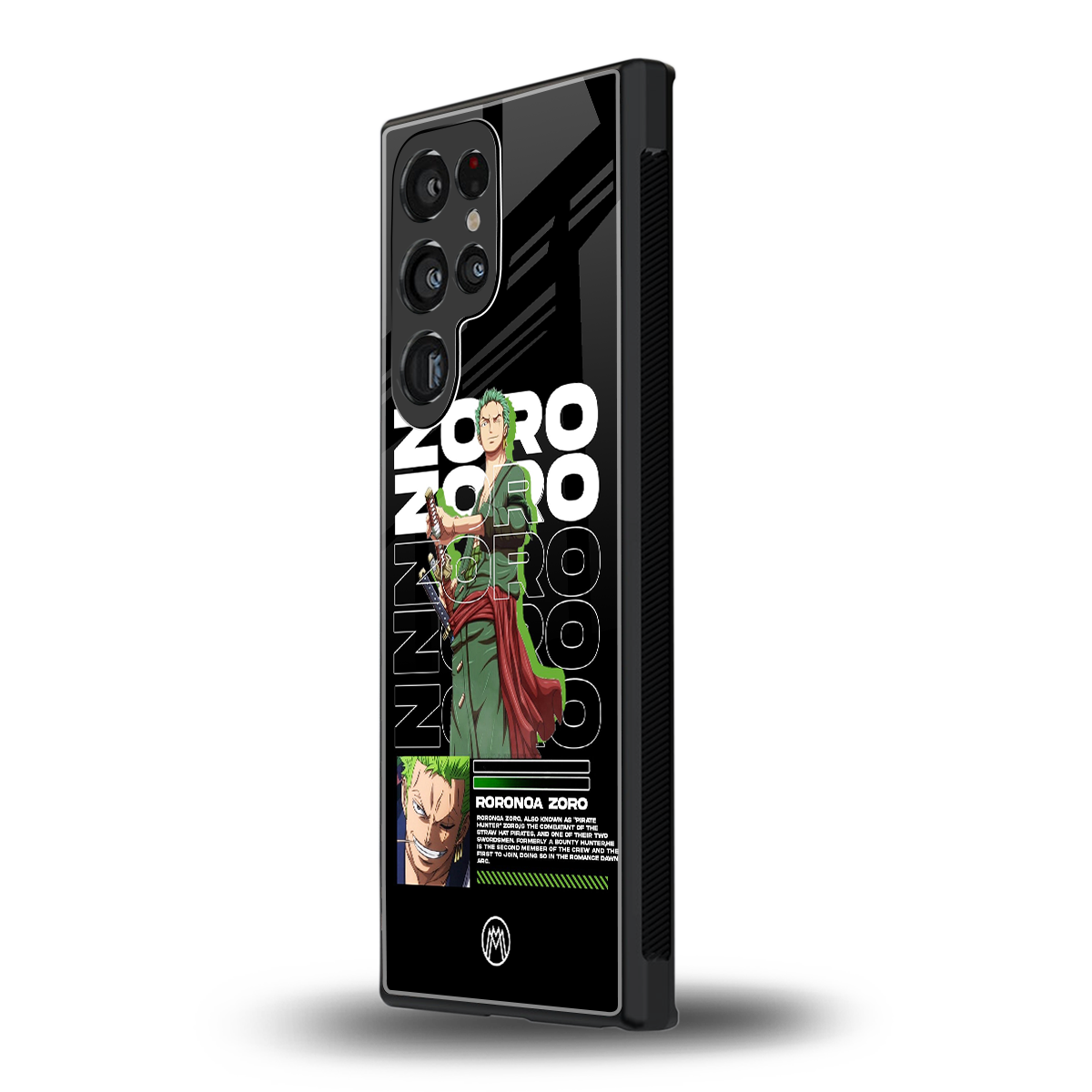 roronoa zoro back phone cover | glass case for samsung galaxy s23 ultra