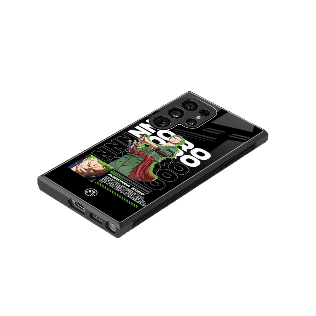 roronoa zoro back phone cover | glass case for samsung galaxy s23 ultra