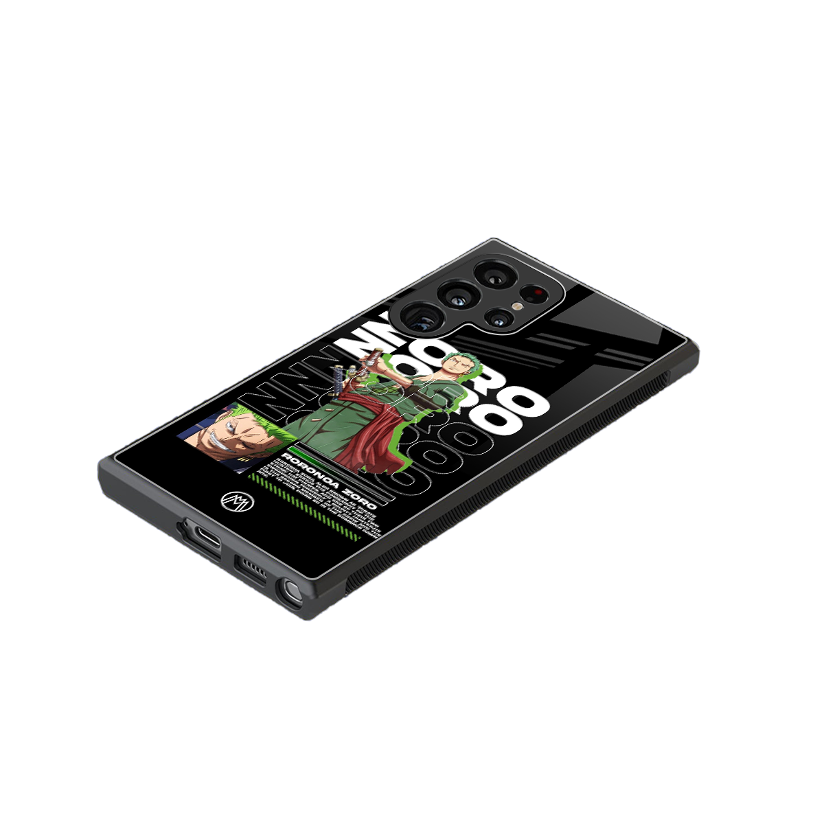 roronoa zoro back phone cover | glass case for samsung galaxy s23 ultra