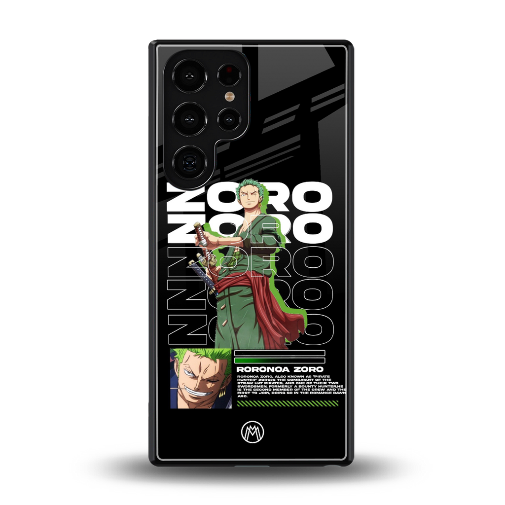 roronoa zoro back phone cover | glass case for samsung galaxy s25 ultra