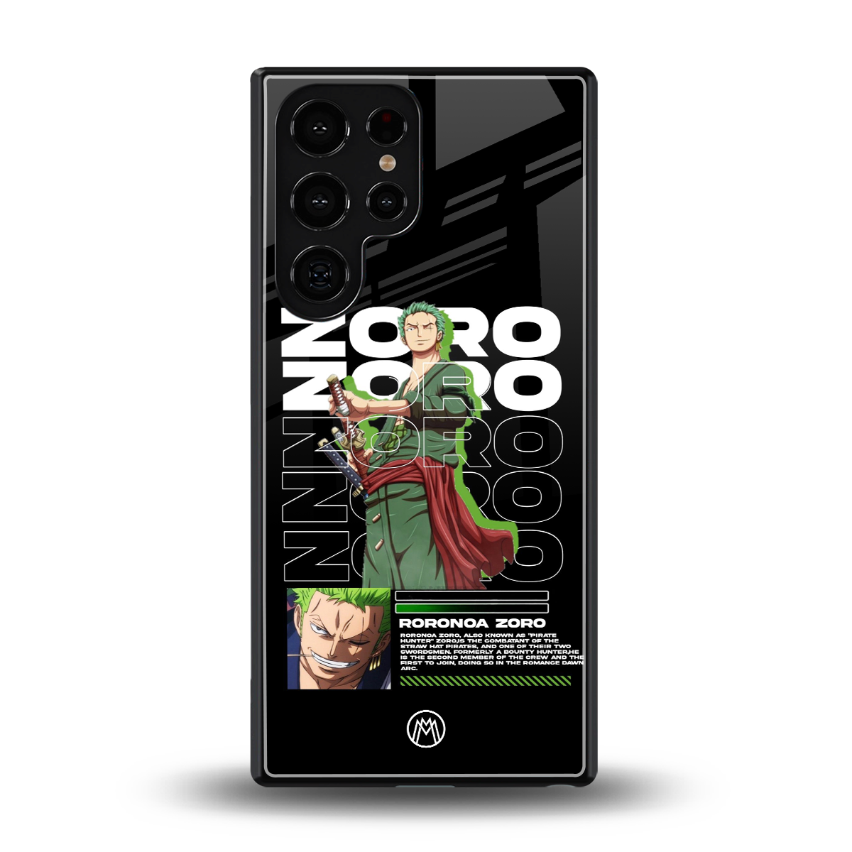 roronoa zoro back phone cover | glass case for samsung galaxy s25 ultra