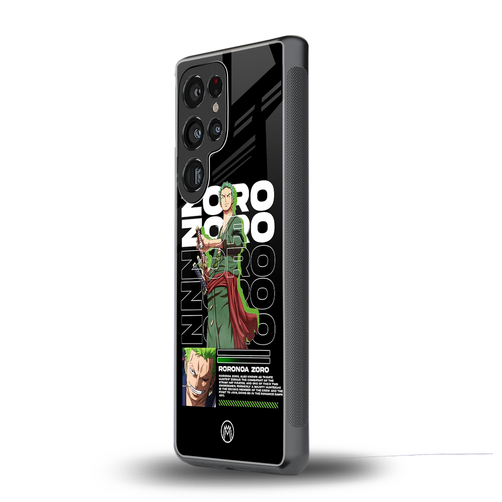 roronoa zoro back phone cover | glass case for samsung galaxy s25 ultra