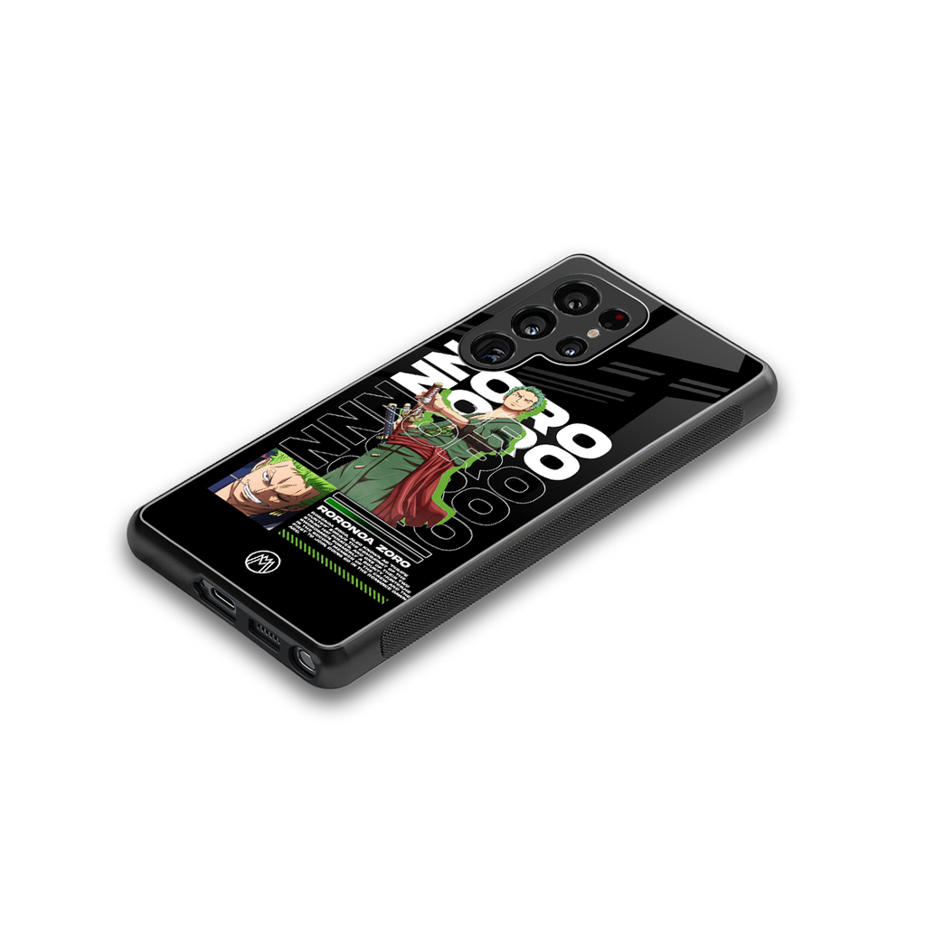 roronoa zoro back phone cover | glass case for samsung galaxy s25 ultra