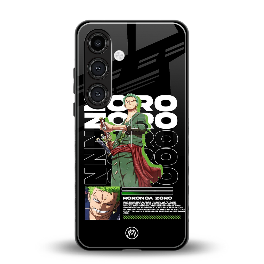 roronoa zoro back phone cover | glass case for samsung galaxy s25