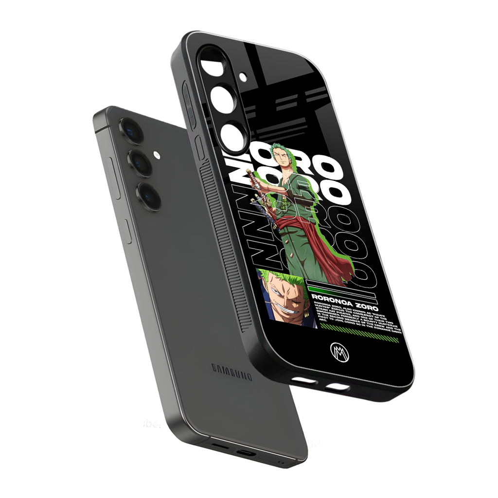 roronoa zoro back phone cover | glass case for samsung galaxy s24