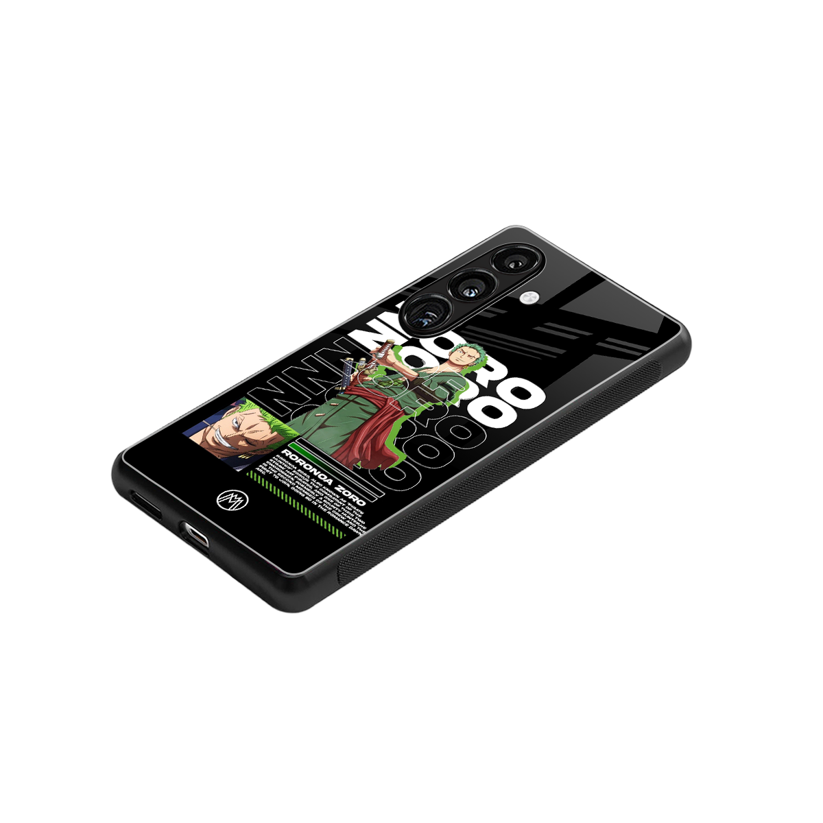roronoa zoro back phone cover | glass case for samsung galaxy s24 plus