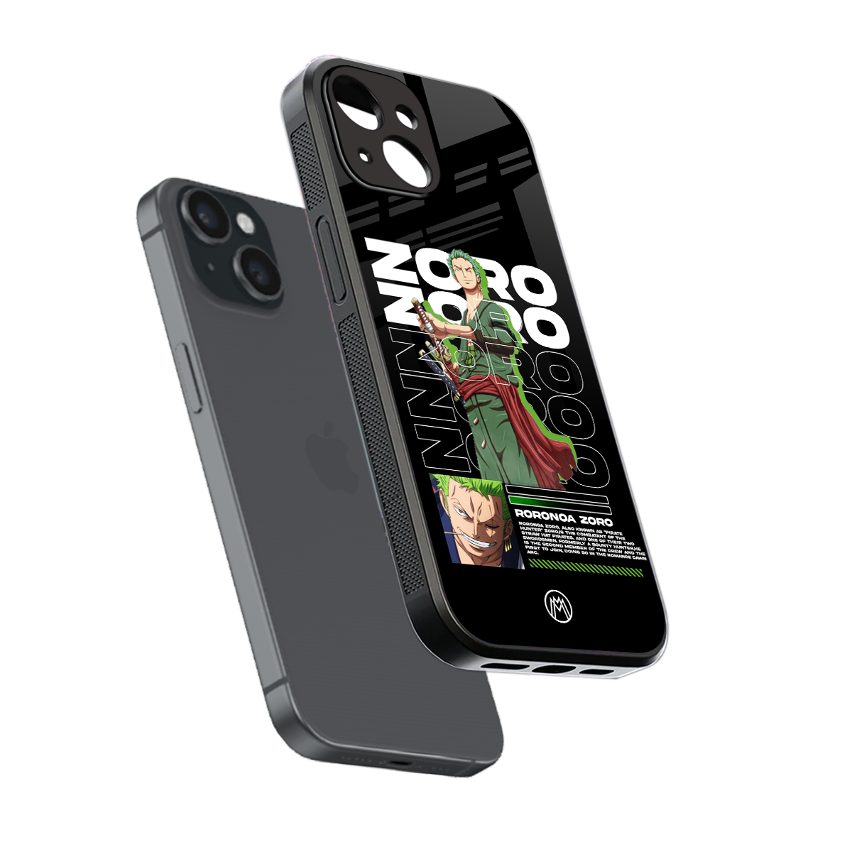 roronoa zoro back phone cover | glass case for iphone 14