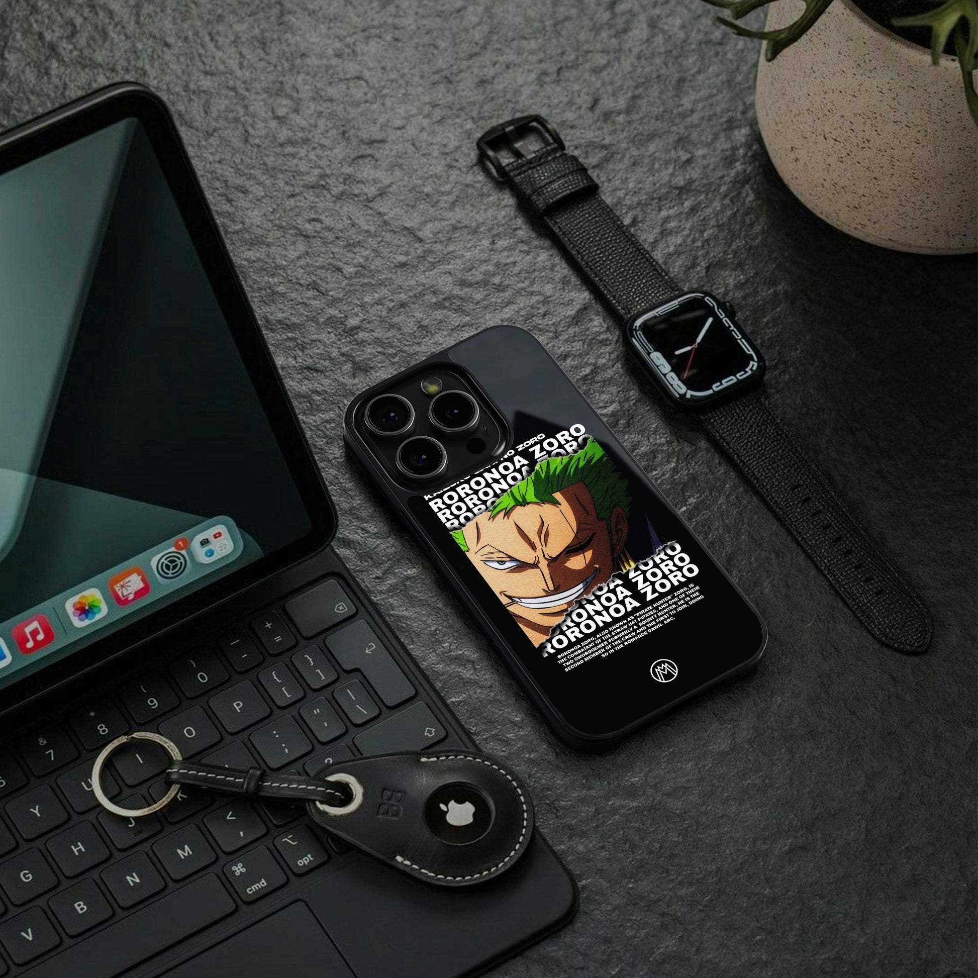 roronoa zoro anime back phone cover | glass case for samsung galaxy s24 ultra