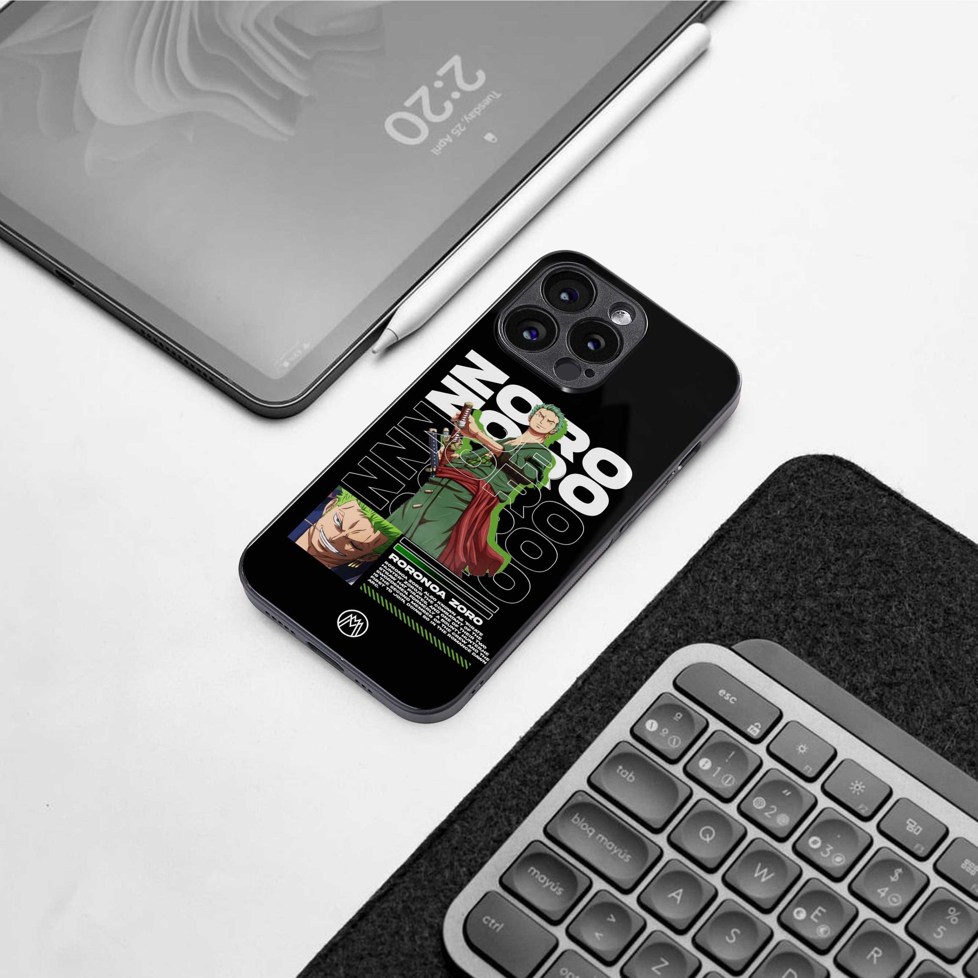 roronoa zoro back phone cover | glass case for samsung galaxy s24 ultra