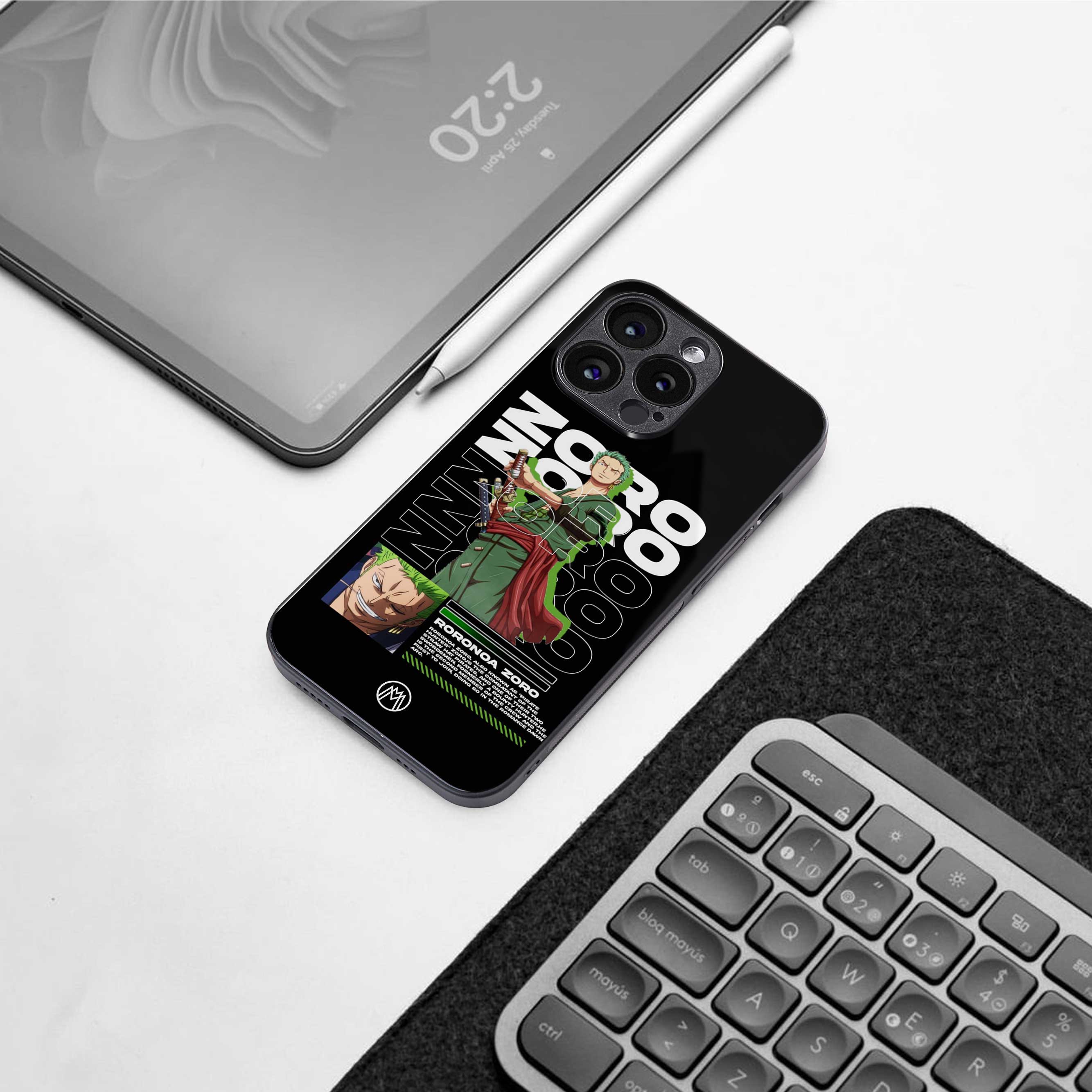 roronoa zoro back phone cover | glass case for oneplus nord ce 3