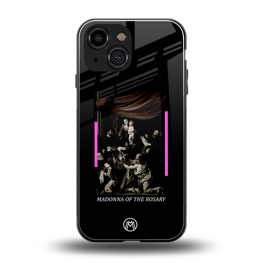 rosary icon back phone cover | glass case for iphone 13 mini