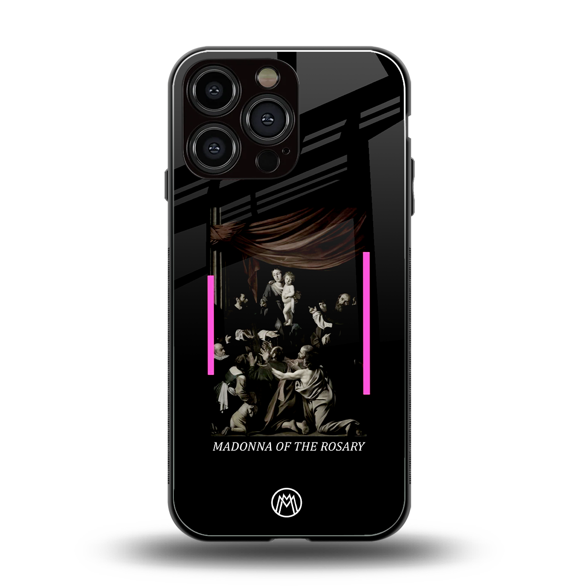 rosary icon back phone cover | glass case for iphone 15 pro max