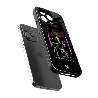 rosary icon back phone cover | glass case for iphone 15 pro max