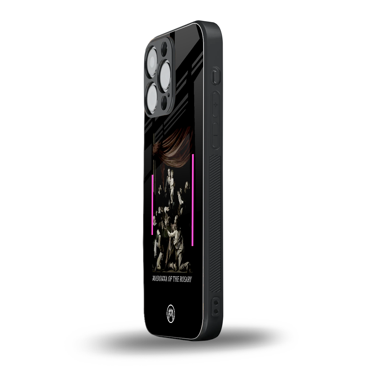 rosary icon back phone cover | glass case for iphone 15 pro max