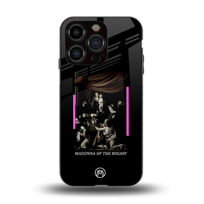 rosary icon back phone cover | glass case for iphone 14 pro