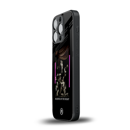 rosary icon back phone cover | glass case for iphone 14 pro