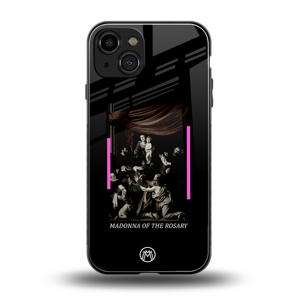 rosary icon back phone cover | glass case for iphone 15