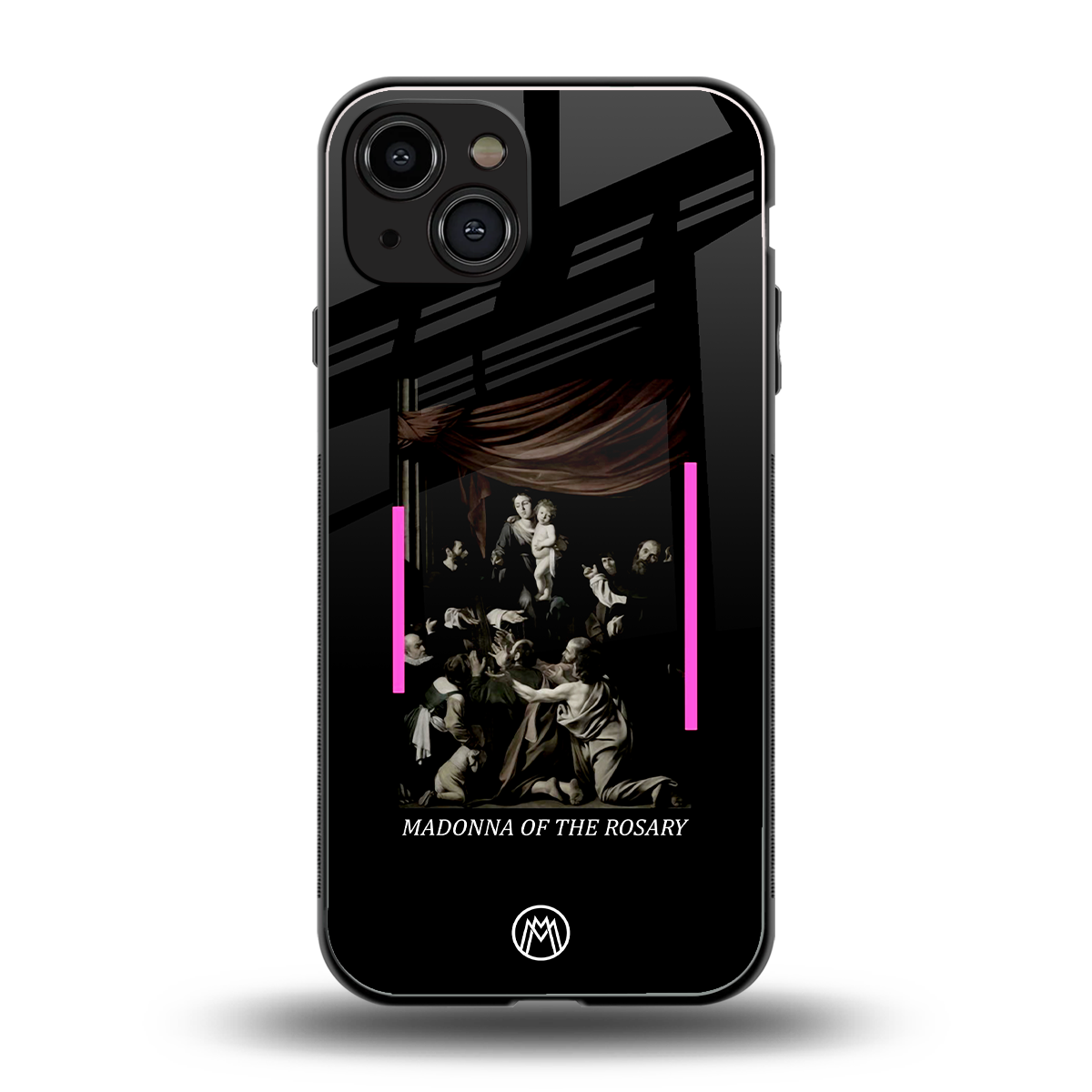 rosary icon back phone cover | glass case for iphone 15