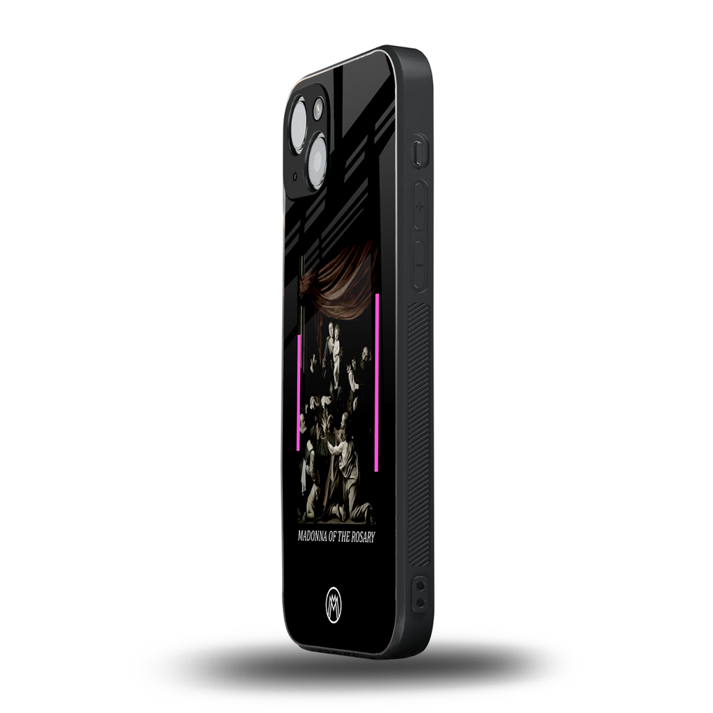 rosary icon back phone cover | glass case for iphone 15