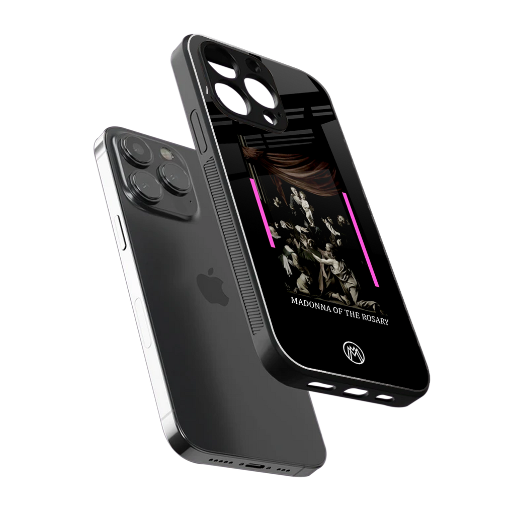 rosary icon back phone cover | glass case for iphone 16 pro max